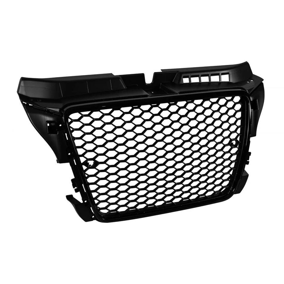 Griglia Anteriore Nera RS con Sensori Parcheggio per Audi A3 2009-2012