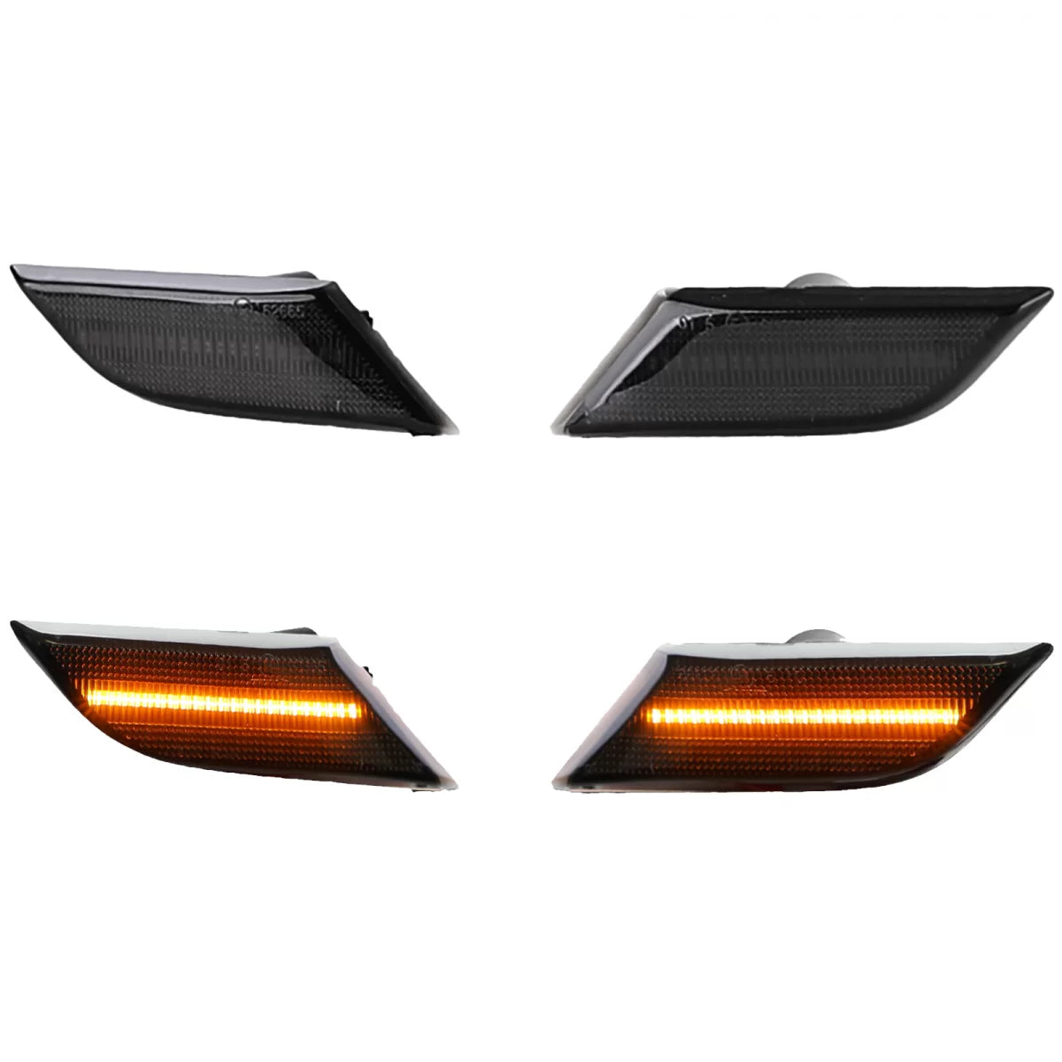 Frecce Laterali a LED Nere Stripe per Volkswagen Transporter T6.1 dal 2020