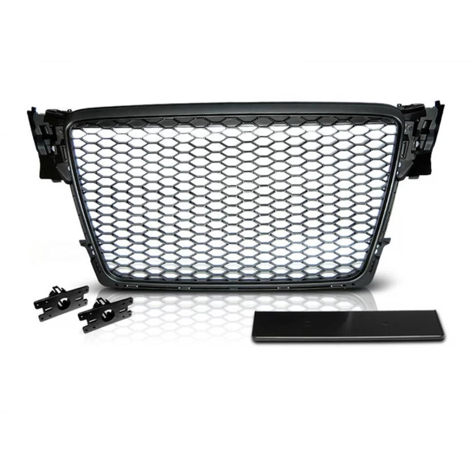 Griglia Anteriore Nera Opaca RS per Audi A4 B8 Berlina Station 2008-2011