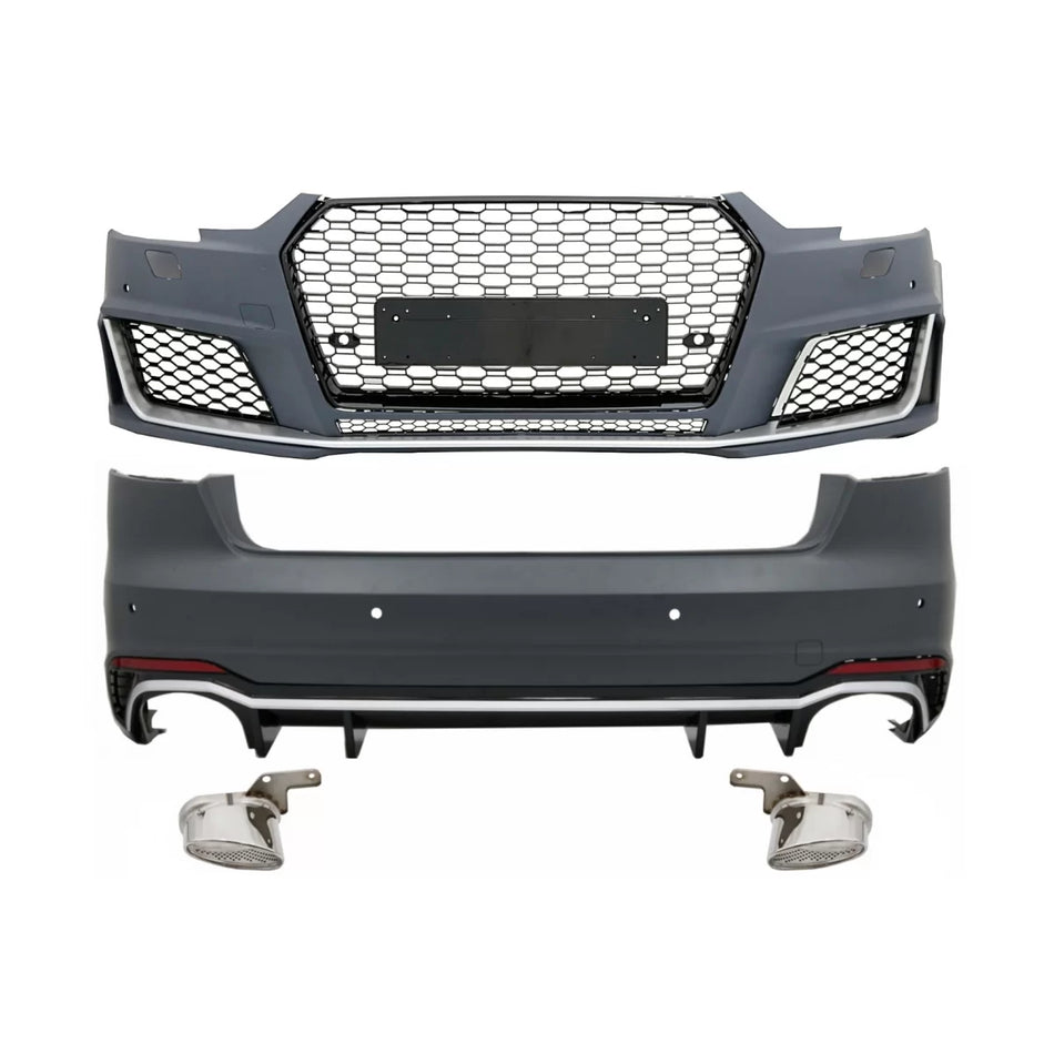 Body Kit Paraurti Posteriore con Diffusore RS4 Audi A4 B9 8W 2016-2018