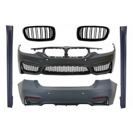 Body Kit Paraurti Anteriore con Griglie Doppie Stripe M3 Sport per BMW Serie 3