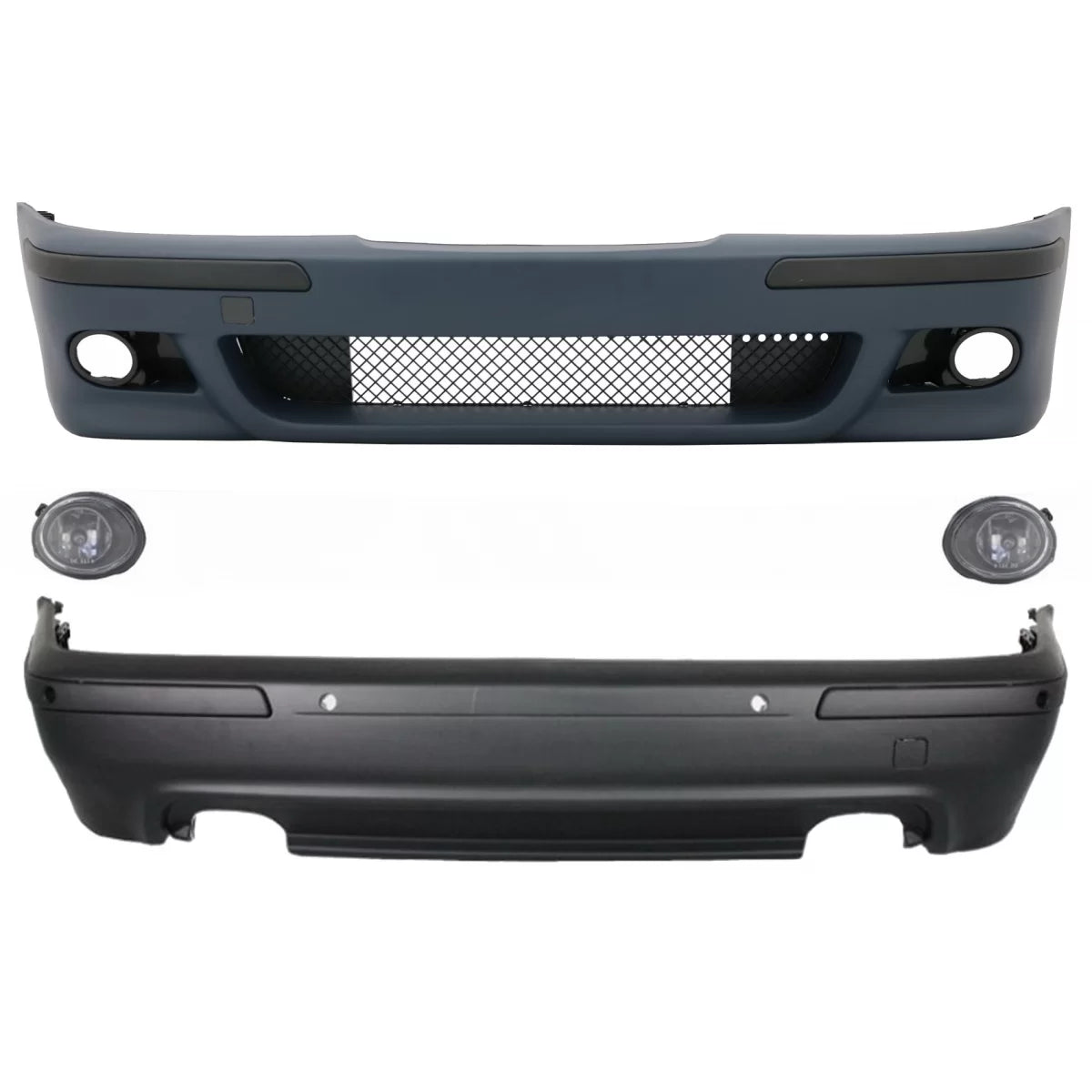 Body Kit Paraurti Anteriore con Fendinebbia Cromati per BMW Serie 5 E39