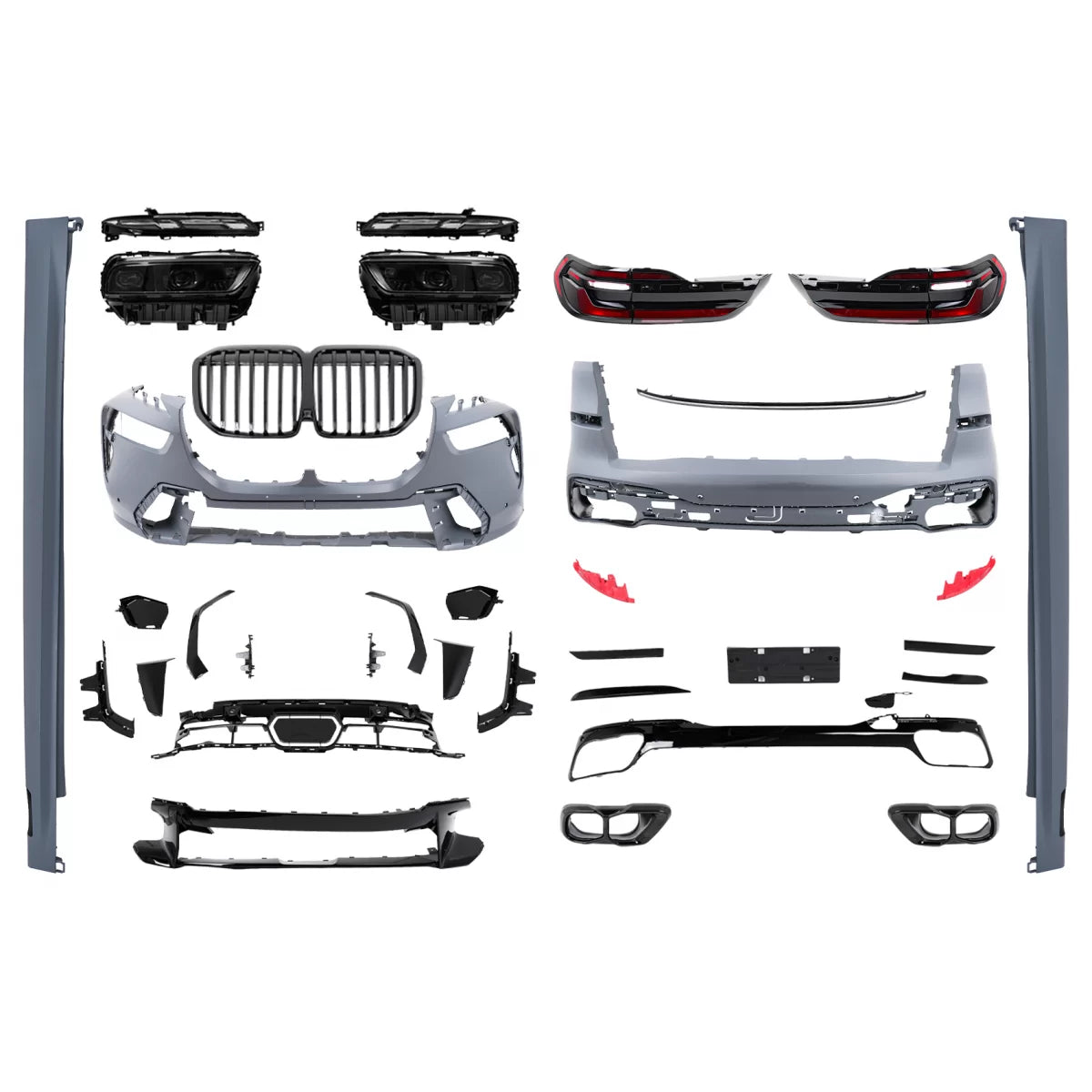 Body Kit Anteriore per BMW X7 G07 2018-2022 Conversione LCI 2023 M Design
