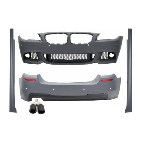 Body Kit con Terminale Scarico Carbonio Opaco 5,8 cm Sinistro per BMW Serie 5