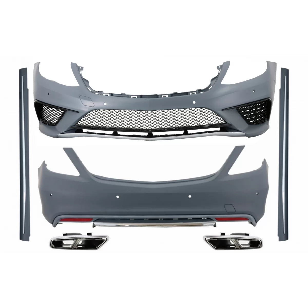 Body Kit con Terminali Scarico Cromati per Mercedes Classe S W222 2013-2017 S63