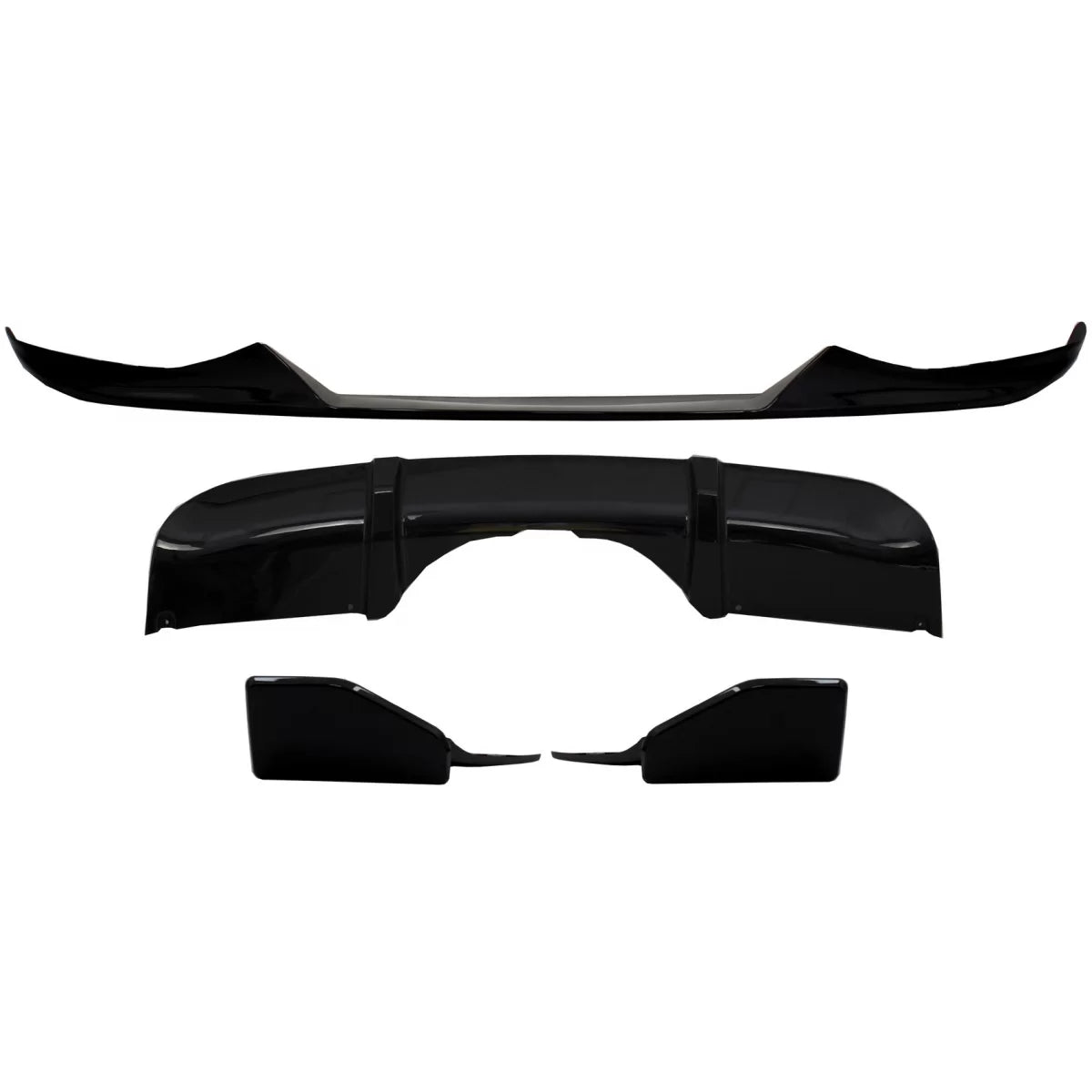 Spoiler Paraurti Anteriore e Diffusore Aria Piano Nero per BMW X5 F15 2014-2018