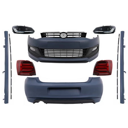Body Kit Completo con Fari e Fanali LED per Volkswagen Polo 6R 6C 2009-2017