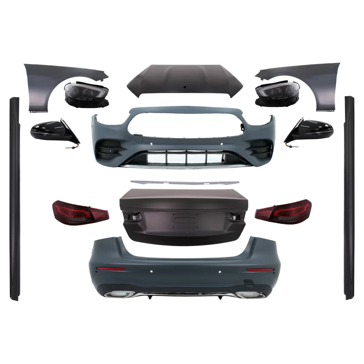 Body Kit Anteriore Paraurti Sportivo per Mercedes Classe E W212 2009-2012 LHD