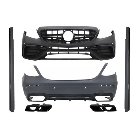 Body Kit Paraurti Anteriore con Terminali Scarico Neri per Mercedes Classe