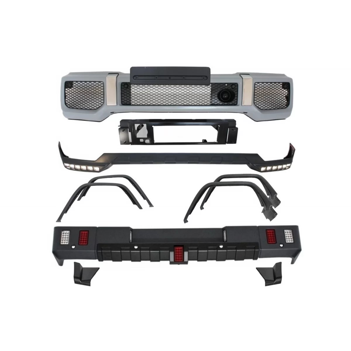 Body Kit con Parafanghi e Spoiler LED per Mercedes Classe G W463 1989-2017