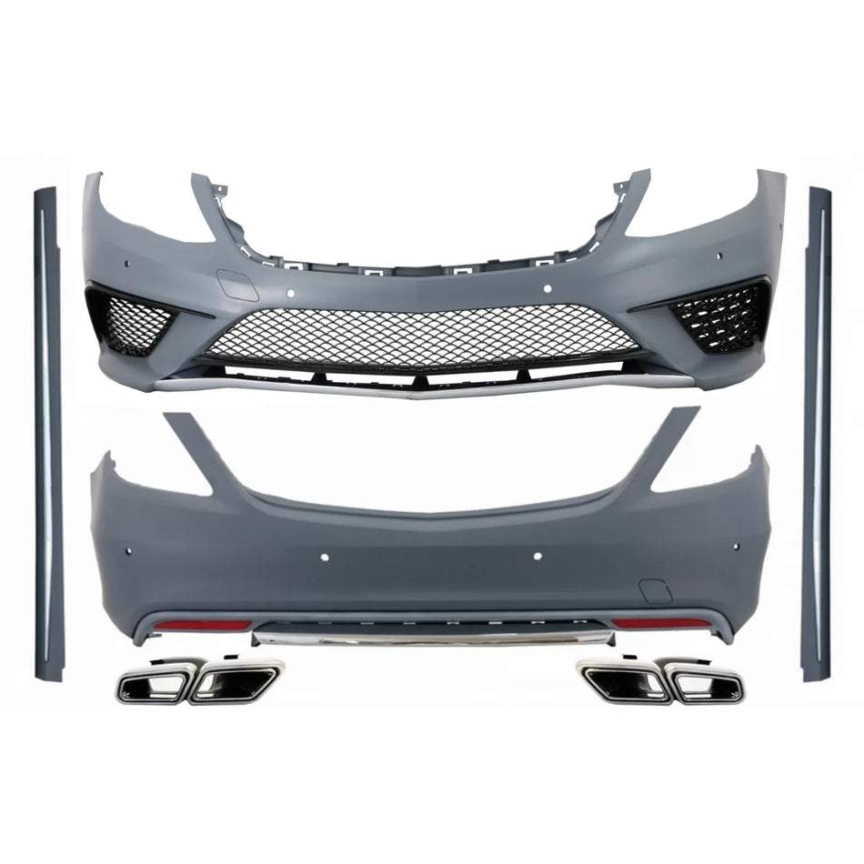 Body Kit Paraurti Anteriore S63 Design con Terminali Scarico Mercedes Classe S