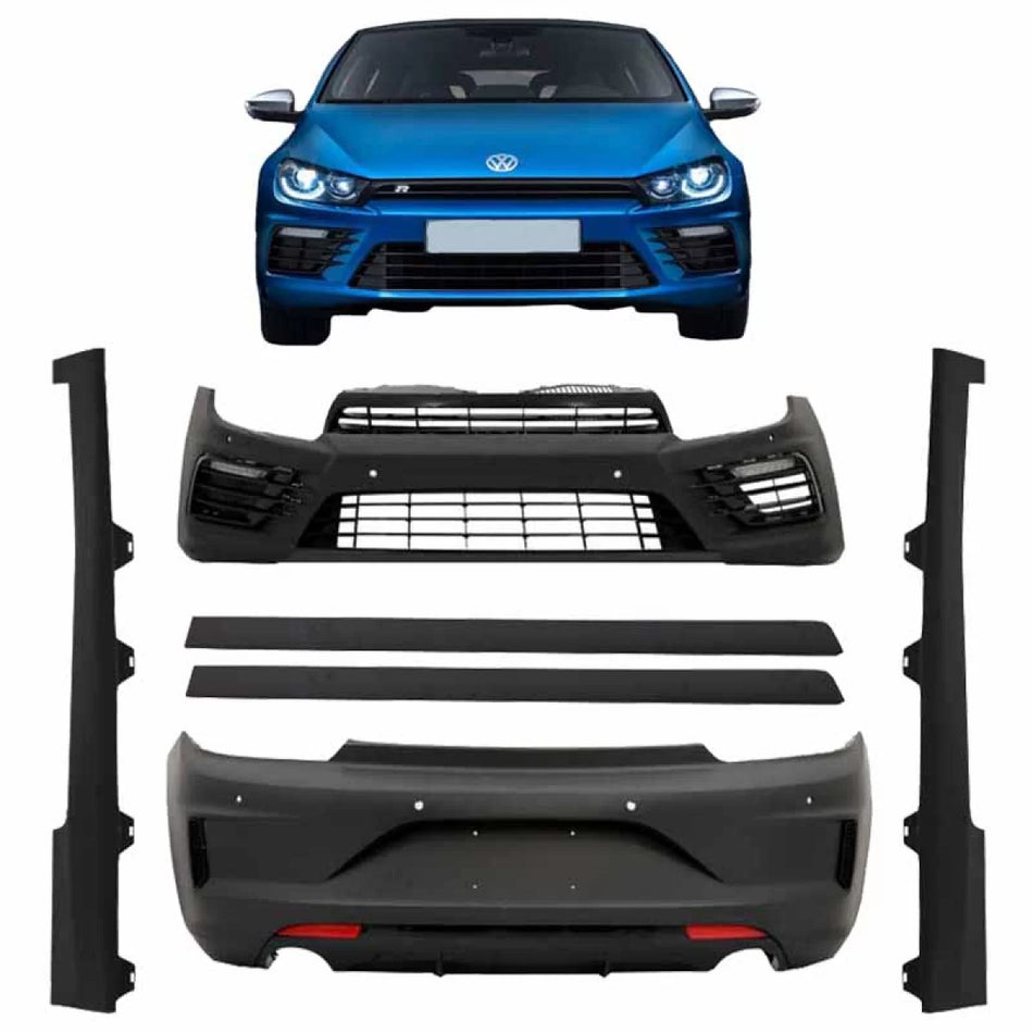 Body Kit Completo Anteriore Posteriore per Volkswagen Scirocco 14-17 Facelift