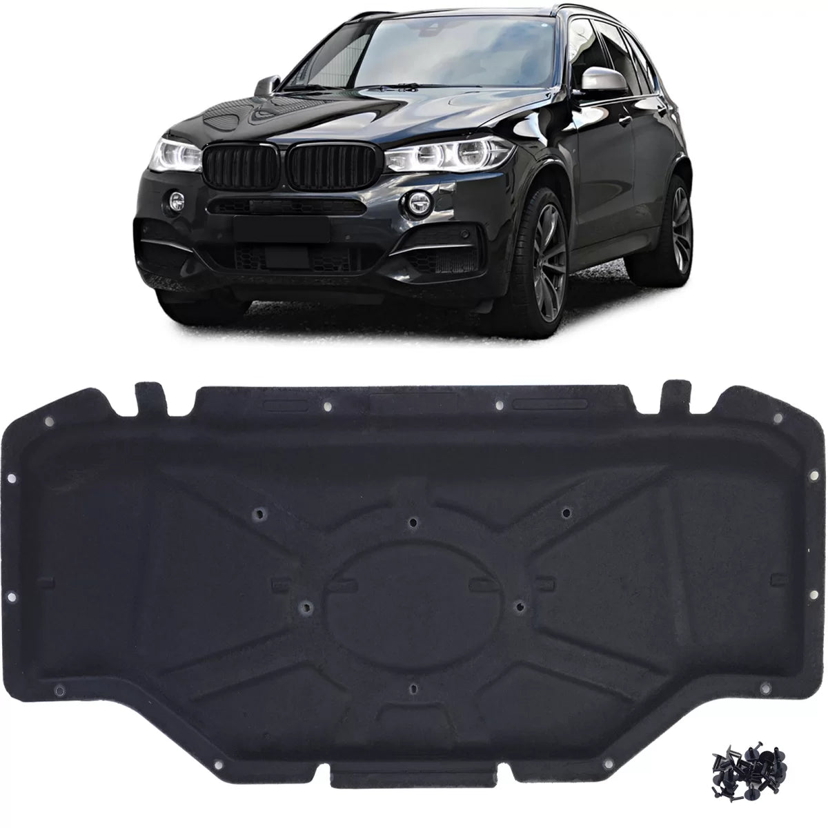 Materassino Isolamento Cofani con Clip per BMW X5 F15 X6 F16
