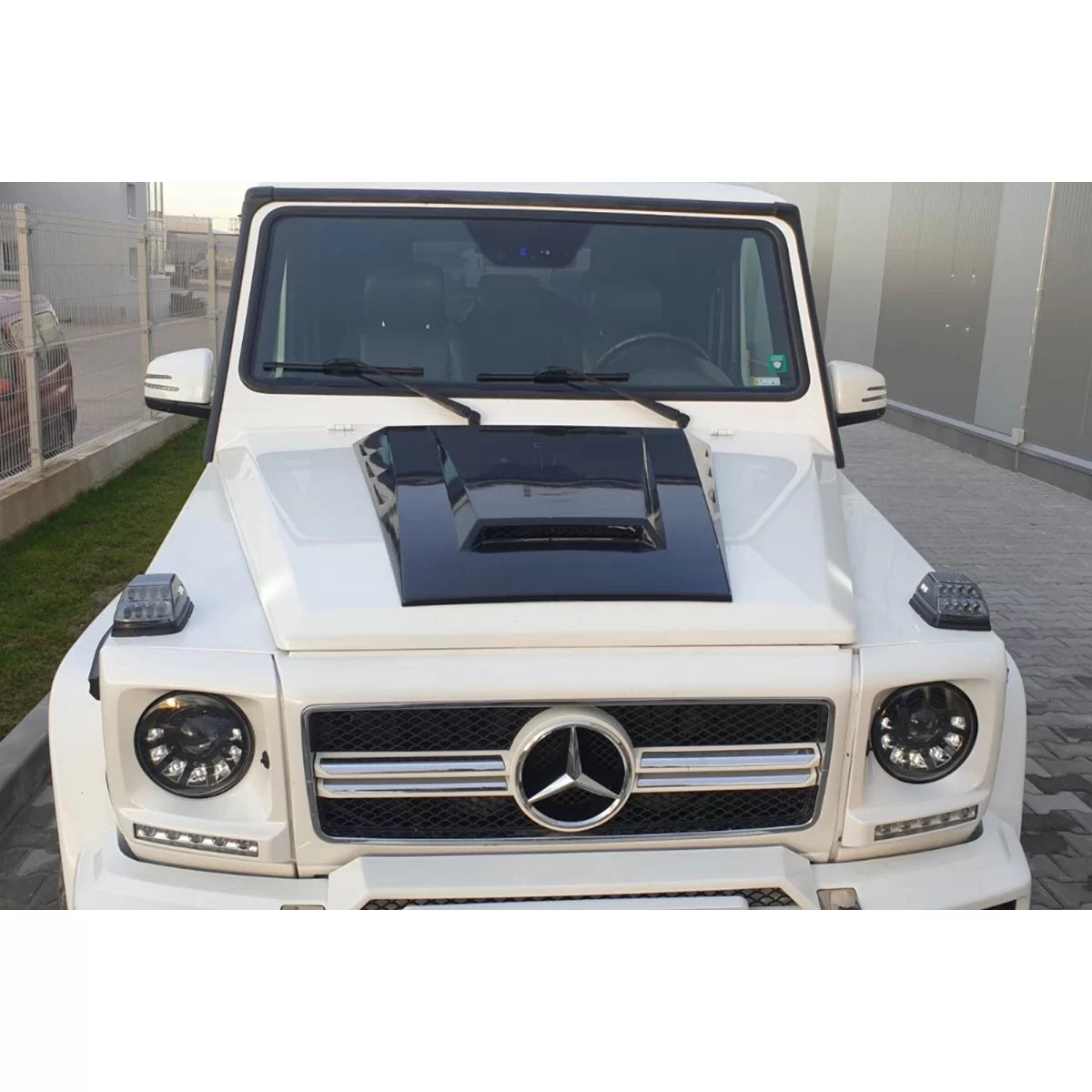 Cofano con Presa D'aria Stile Brabus Nero Lucido per Mercedes Classe G W463