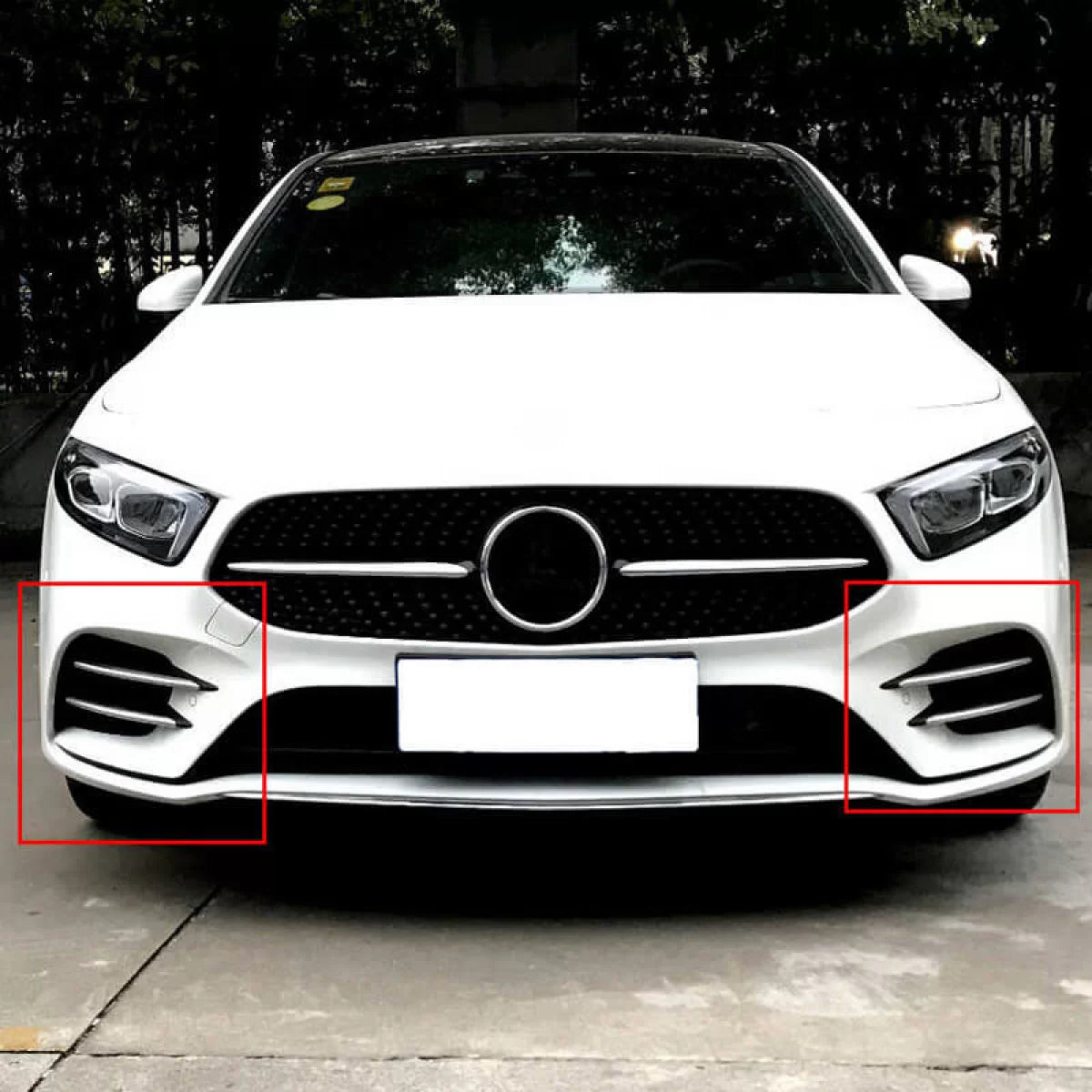 Griglia Paraurti Cromata Anteriore Set 4 Pezzi per Mercedes Classe A W177 18+