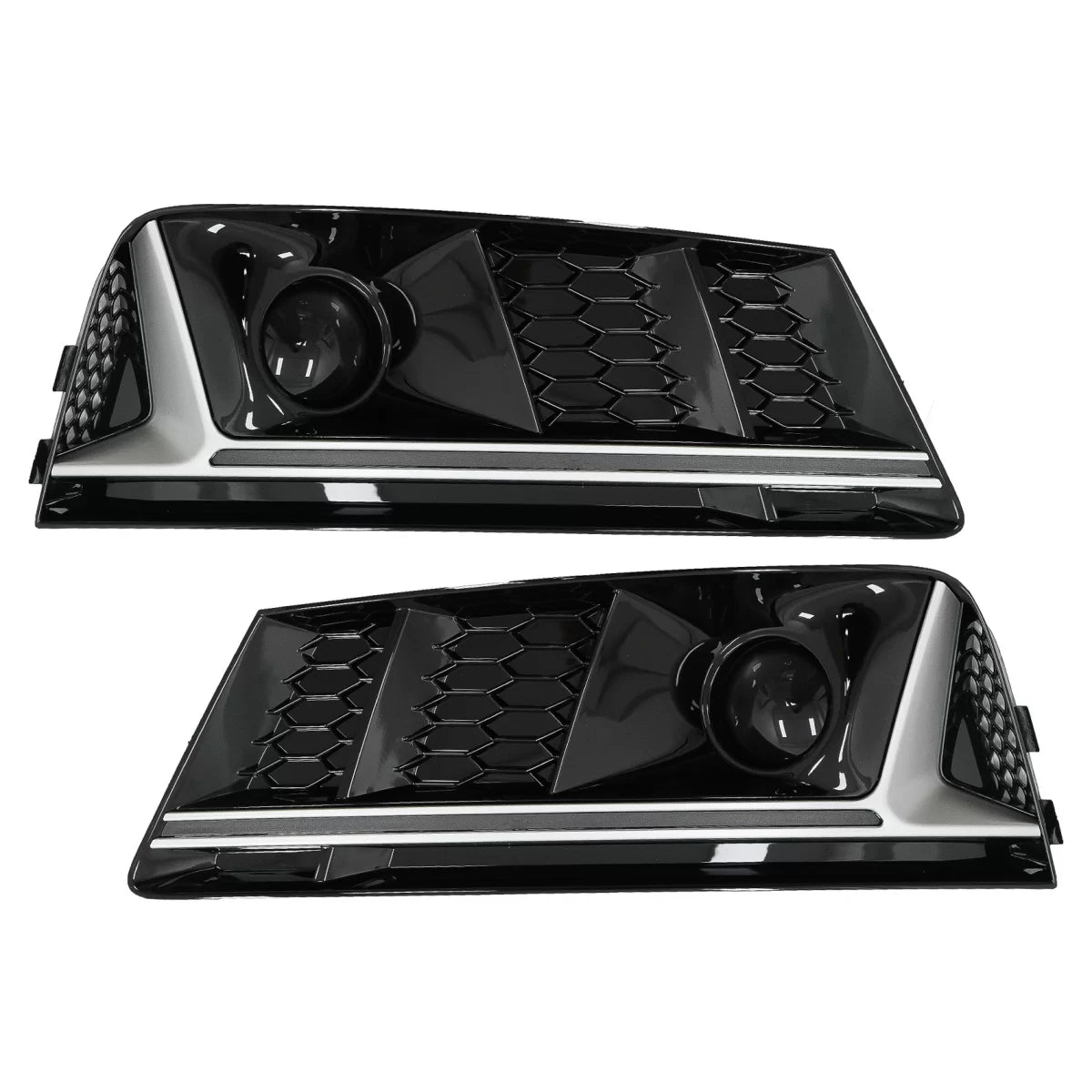 Griglia Inferiore Paraurti Laterale Argento Edition per Audi A4 B9 2016-2018
