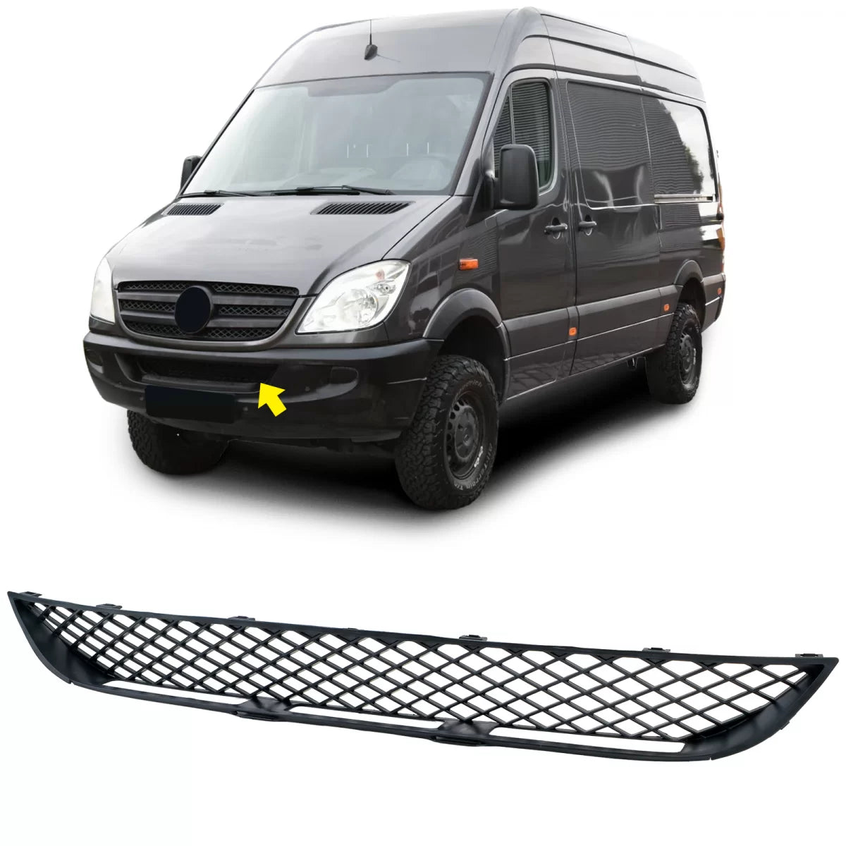 Griglia Centrale Paraurti Anteriore per Mercedes Sprinter W906 2006-2013