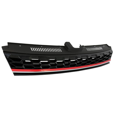 Griglia Centrale Senza Logo GTI Rossa e Cromata per Volkswagen Golf 7.5