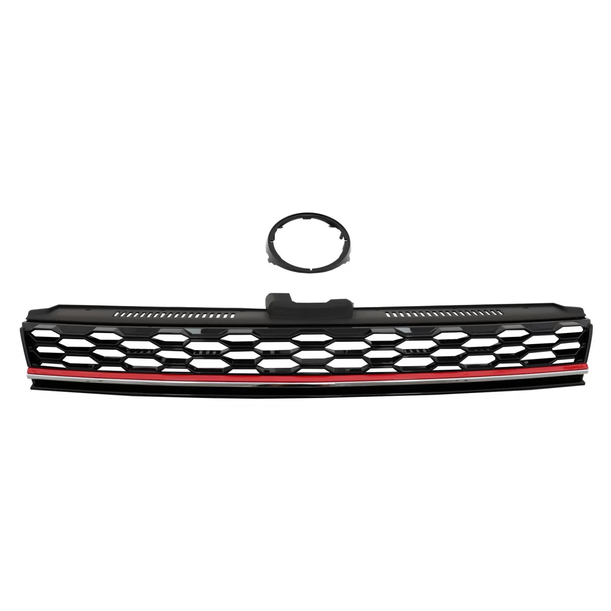 Griglia Centrale Senza Logo GTI Rossa e Cromata per Volkswagen Golf 7.5