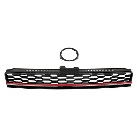 Griglia Centrale Senza Logo GTI Rossa e Cromata per Volkswagen Golf 7.5