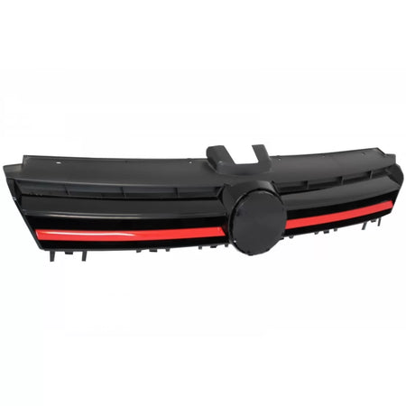 Griglia Centrale con Inserti Rossi per Volkswagen Golf Vii 7 5G 2013-2017 GTI