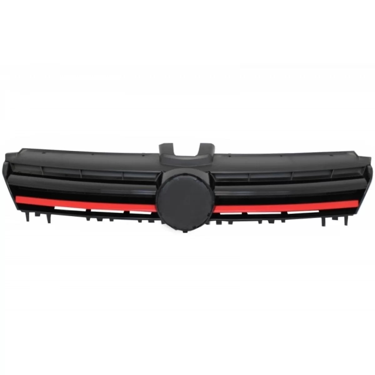 Griglia Centrale con Inserti Rossi per Volkswagen Golf Vii 7 5G 2013-2017 GTI