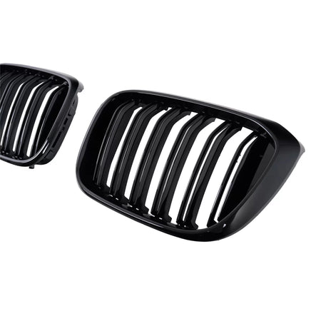 Griglia Centrale Doppia Stripe Nero Lucido per BMW X3 G01 2017-2021 X4 G02