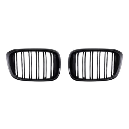 Griglia Centrale Doppia Stripe Nero Lucido per BMW X3 G01 2017-2021 X4 G02