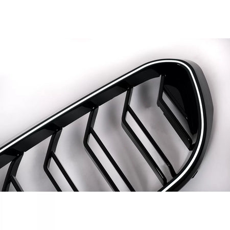 Griglia Centrale Doppia con LED Nero Lucido per BMW Serie 5 G30 G31 2017-2019