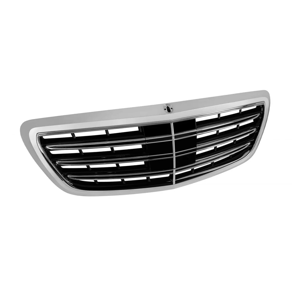 Griglia Anteriore Cromata Nera per Mercedes Classe S W222 2013-2020 Distronic