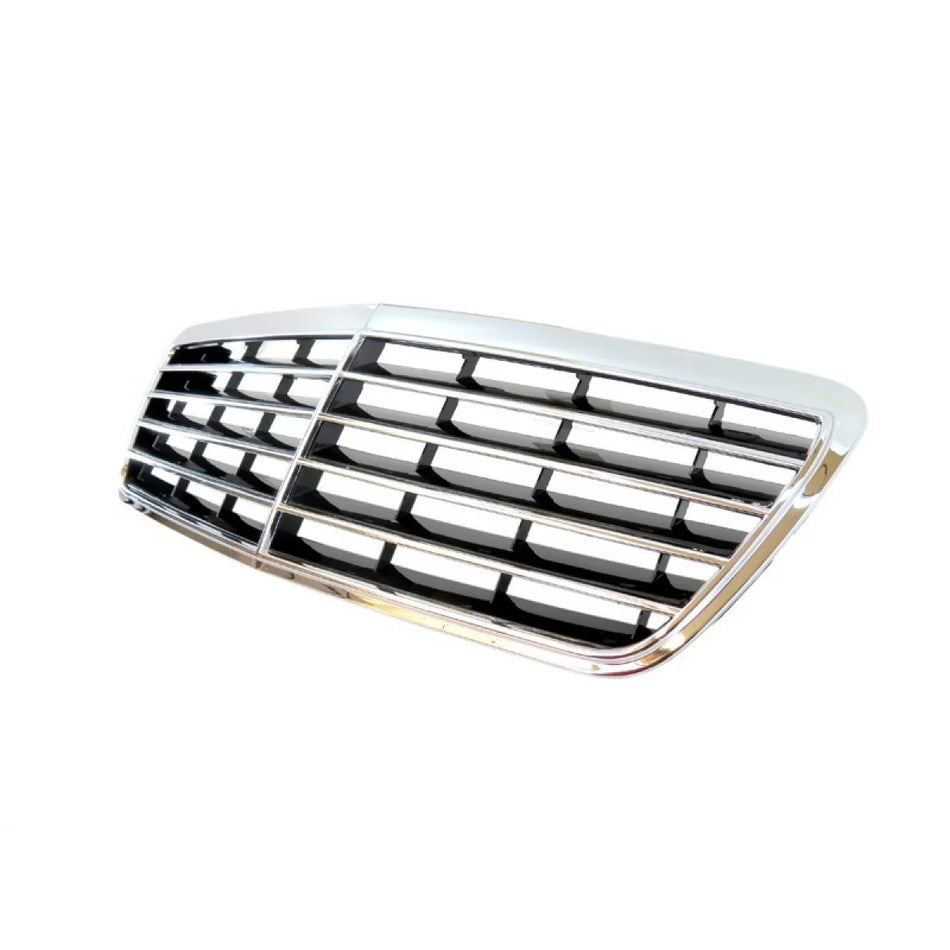 Griglia Anteriore Cromata Nera per Mercedes Classe E W210 1999-2002