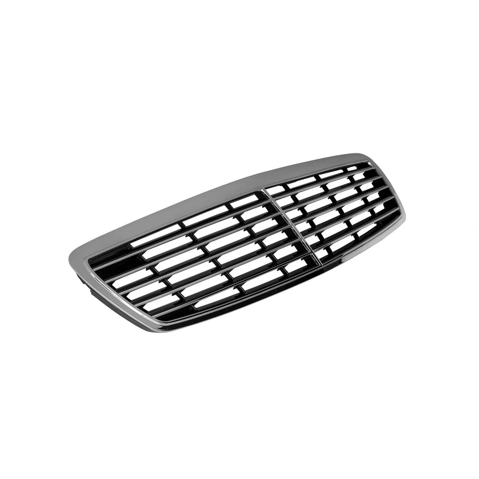 Griglia Anteriore Cromata Nera per Mercedes Classe E W211 2002-2006