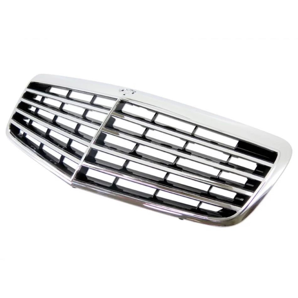 Griglia Cromata Nera Anteriore per Mercedes Classe E W211 2007-2009
