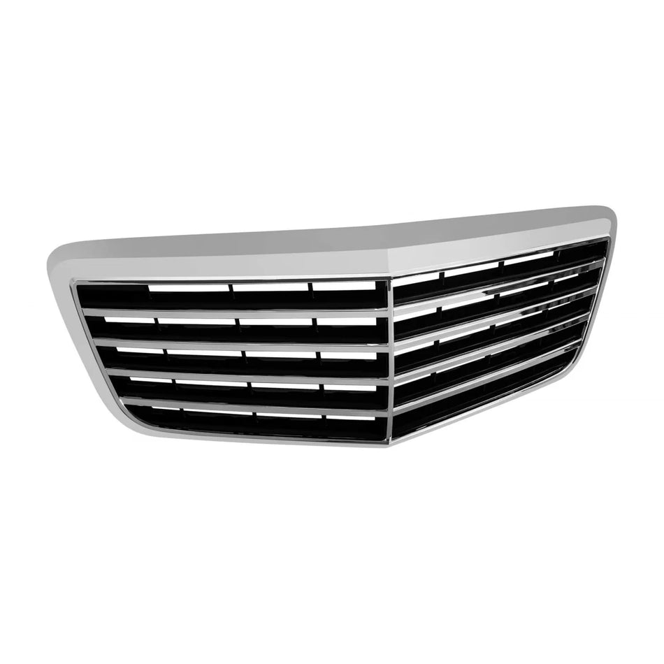 Griglia Anteriore Cromata Nera per Mercedes Classe E W211 2007-2009