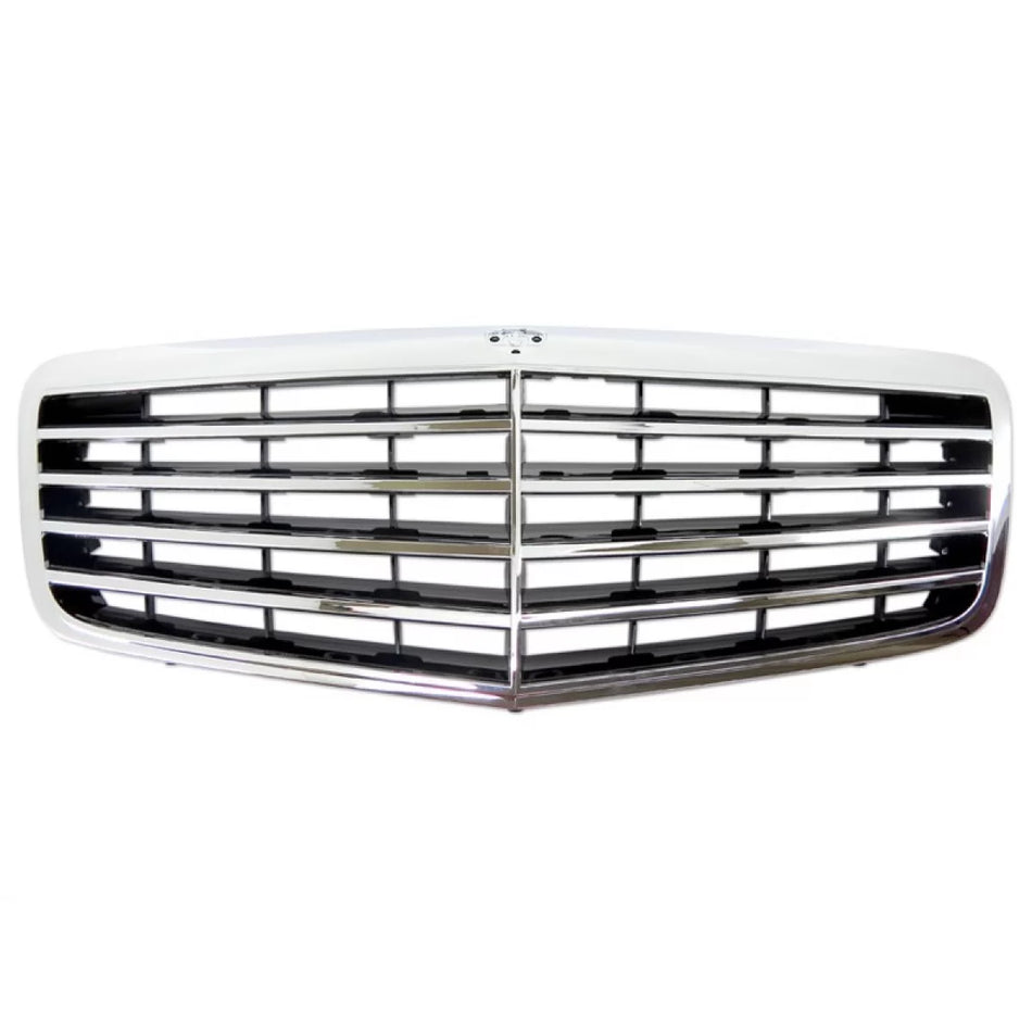 Griglia Cromata Nera Anteriore per Mercedes Classe E W211 2007-2009