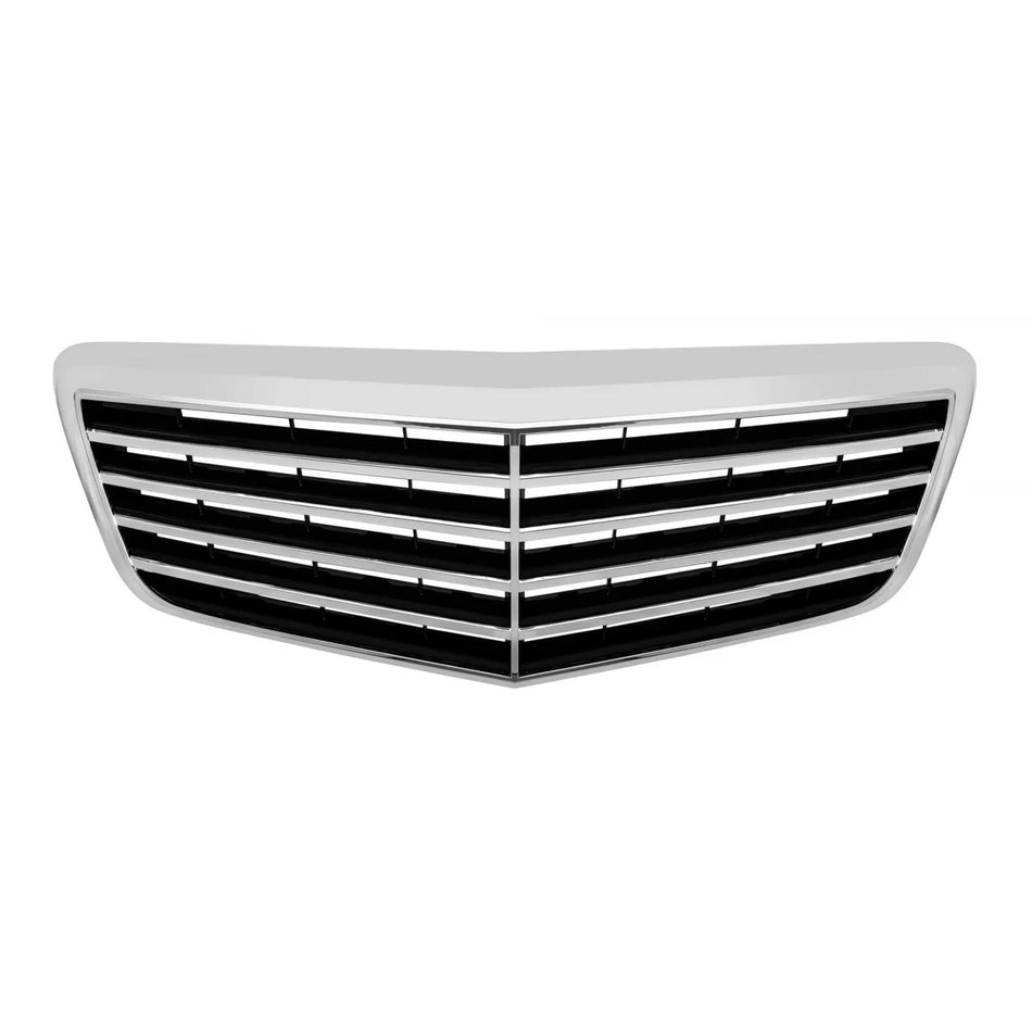 Griglia Anteriore Cromata Nera per Mercedes Classe E W211 2007-2009