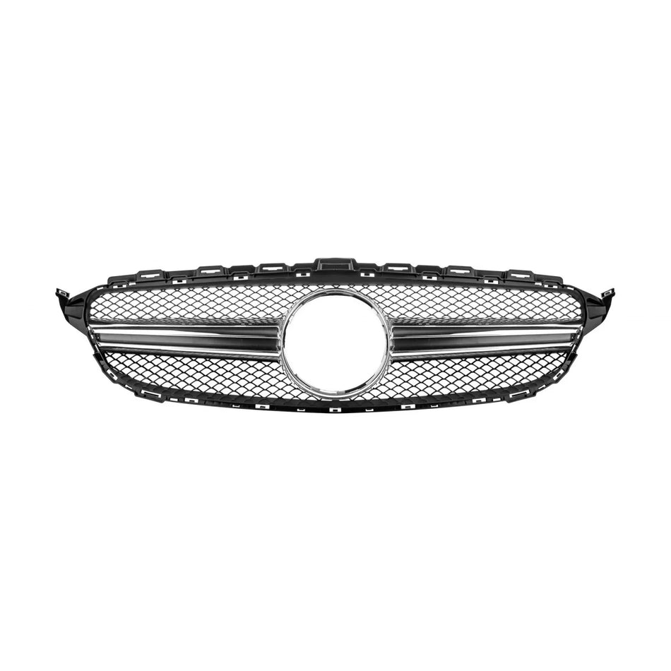 Griglia Anteriore C63 Cromata Nera per Mercedes Classe C W205 2014-2018