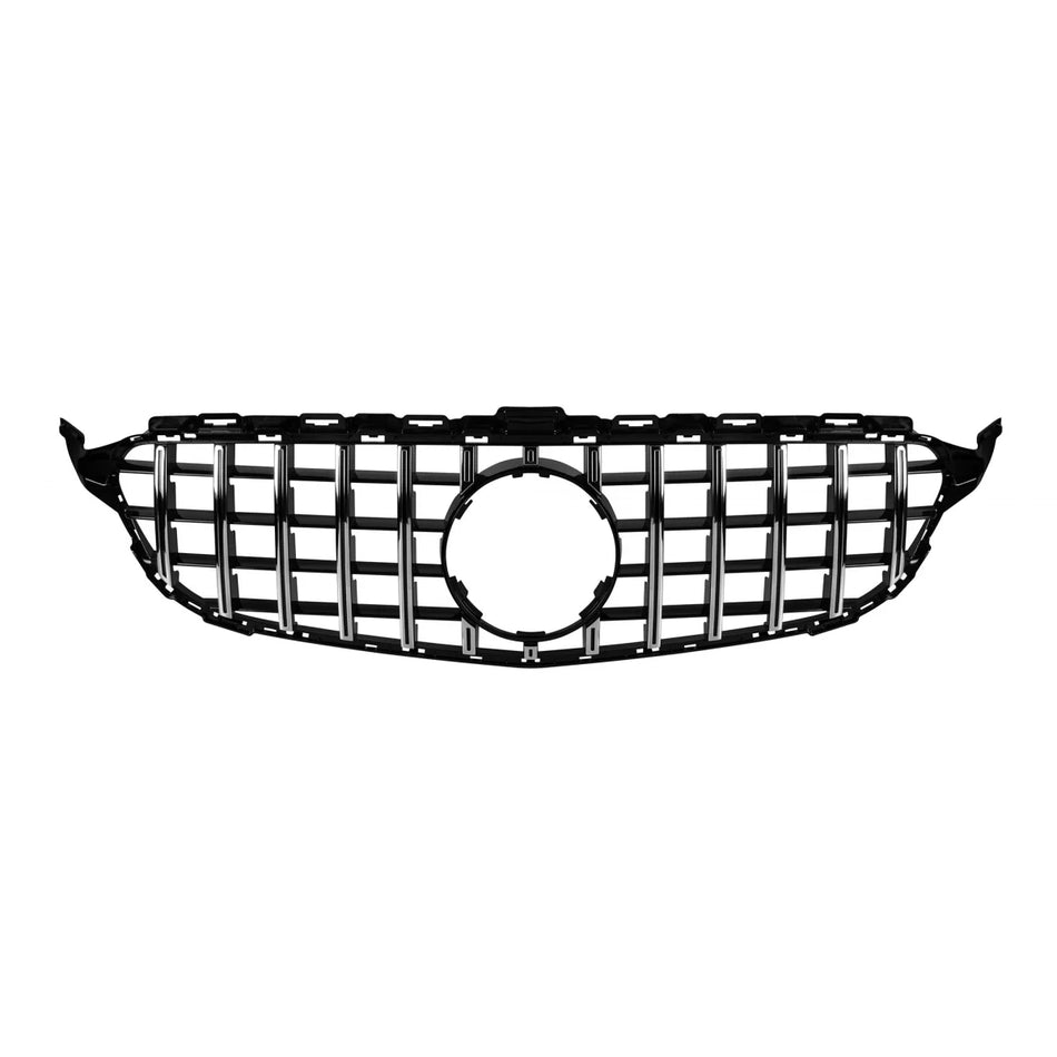 Griglia Anteriore Gt-r Cromata Nera per Mercedes Classe C W205 2014-2018