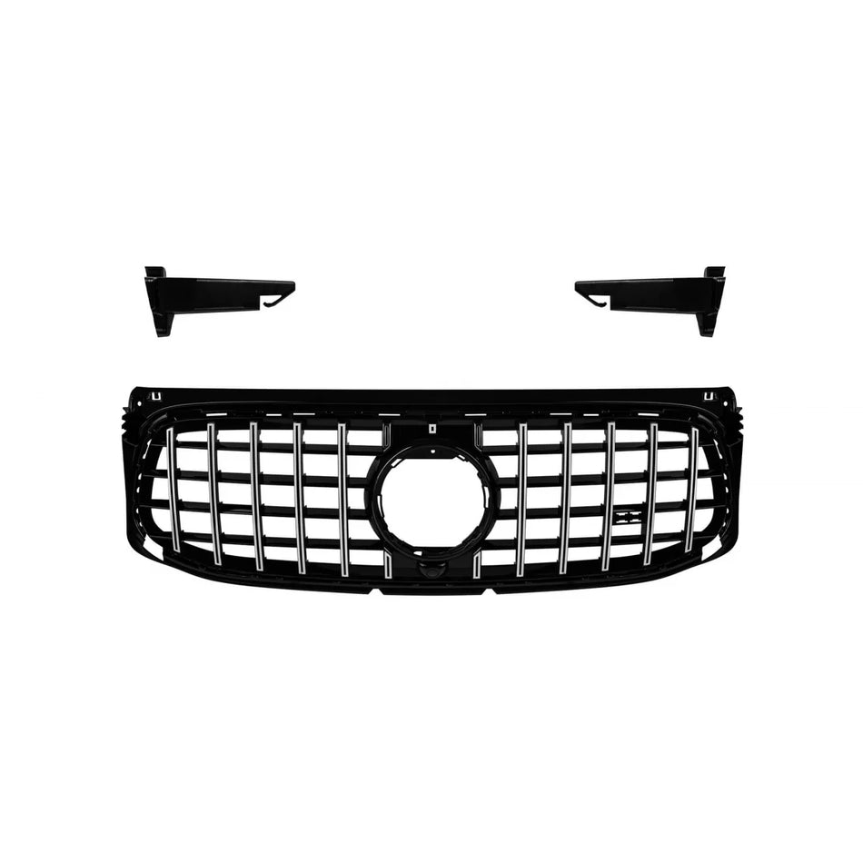 Griglia GT Stile Cromata Nera per Mercedes GLB X247 2020-2023 Paraurti a Design