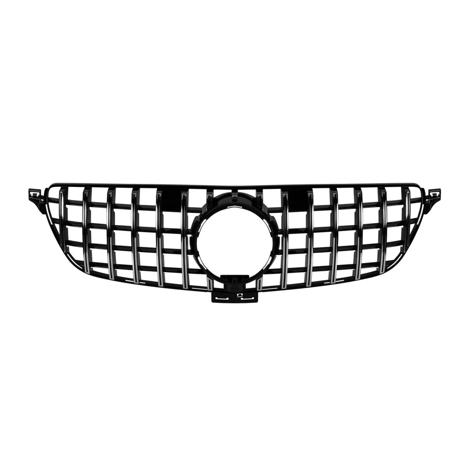 Griglia Anteriore Cromata Nera GT con Apertura Camera per Mercedes GLE W166
