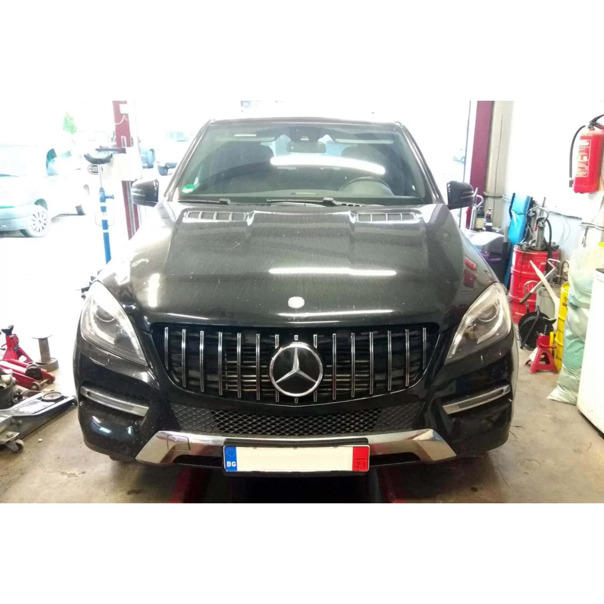 Griglia Anteriore Cromata Nera GT Style per Mercedes ml W166 2011-2015
