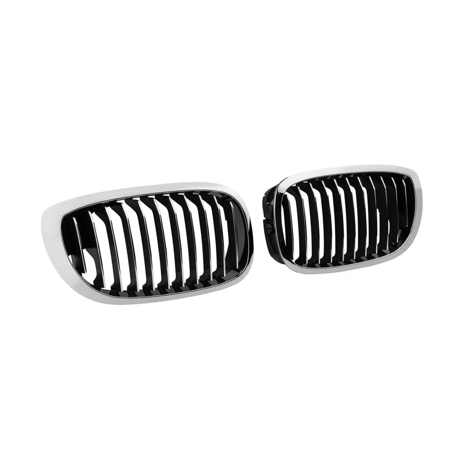 Griglia Cromata Nera Anteriore per BMW Serie 3 E46 Coupe Cabrio 2003-2006