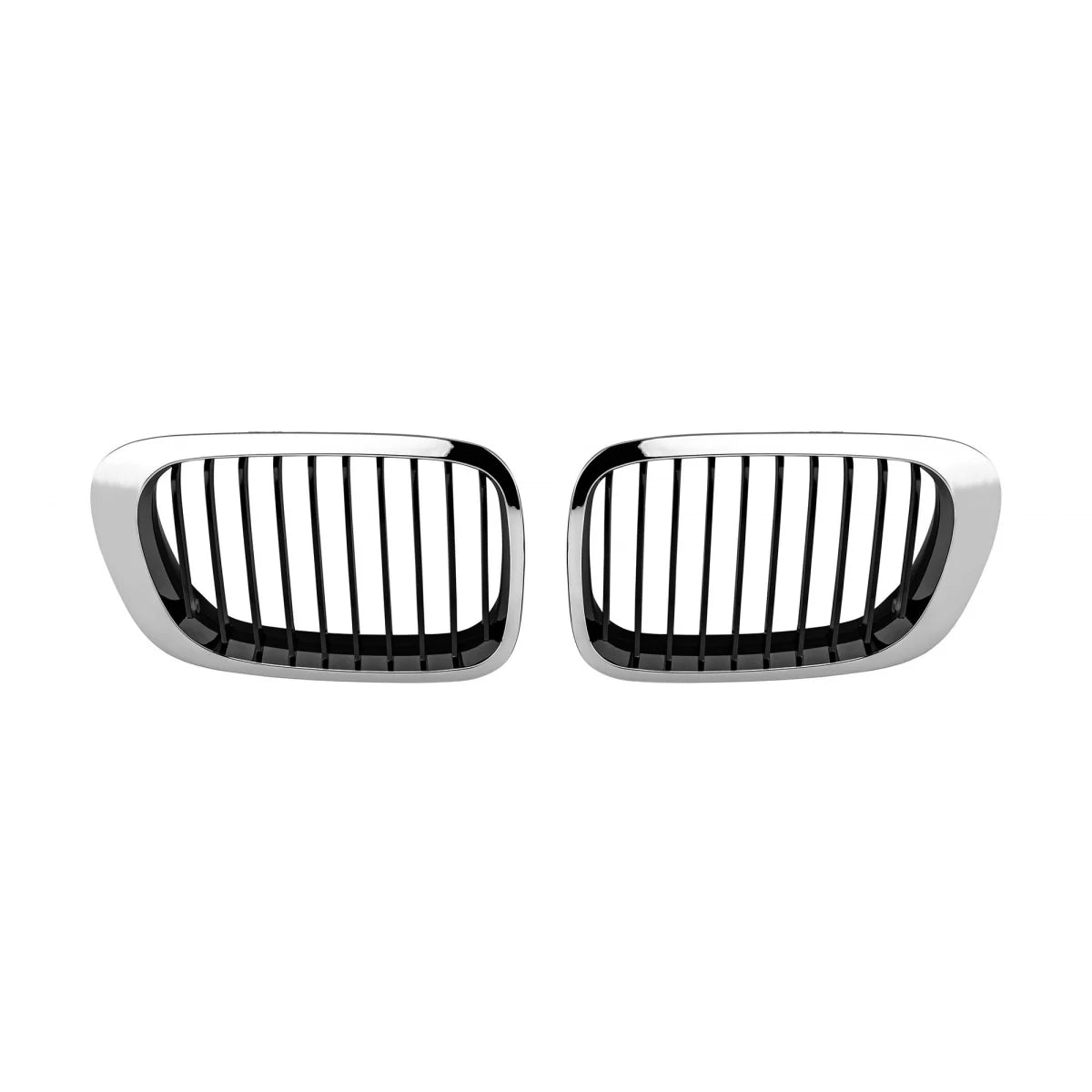 Griglie Cromate Nere Anteriore per BMW Serie 3 E46 Coupe Cabrio 1999-2003