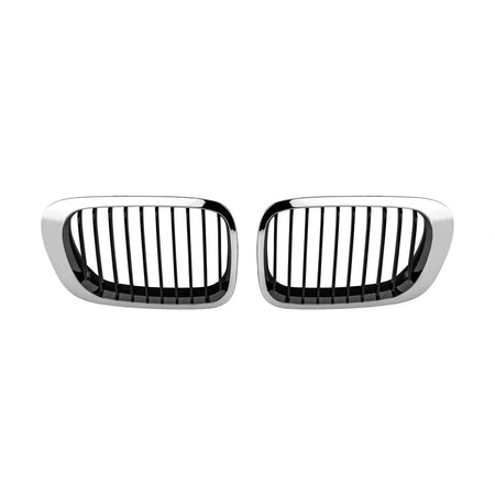 Griglie Cromate Nere Anteriore per BMW Serie 3 E46 Coupe Cabrio 1999-2003
