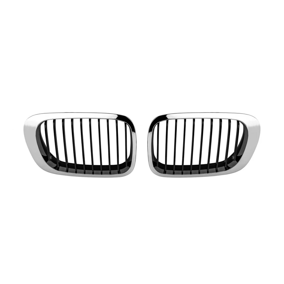 Griglie Cromate Nere Anteriore per BMW Serie 3 E46 Coupe Cabrio 1999-2003