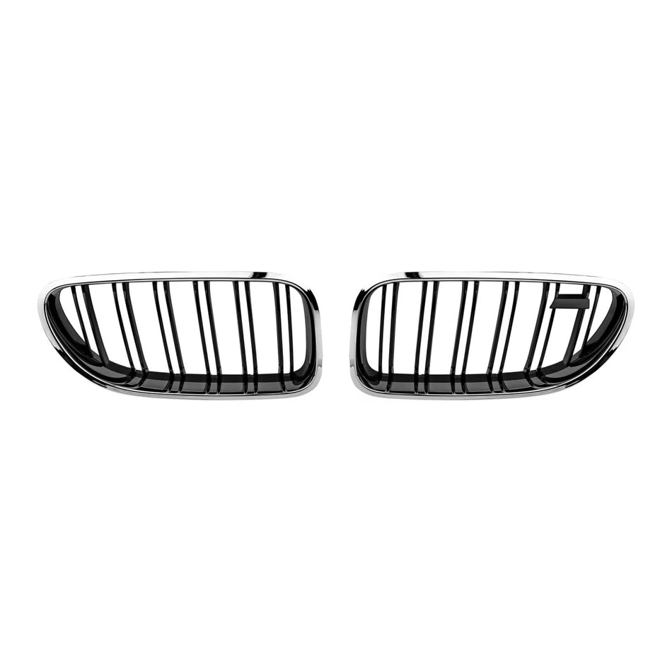 Griglie Cromate Nere Anteriori per BMW Serie 6 F06 2011-2018