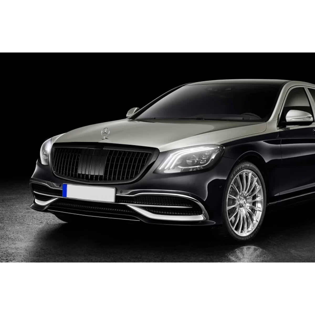 Griglia Anteriore Cromato Nera Maybach per Mercedes Classe S W222 2013-2020