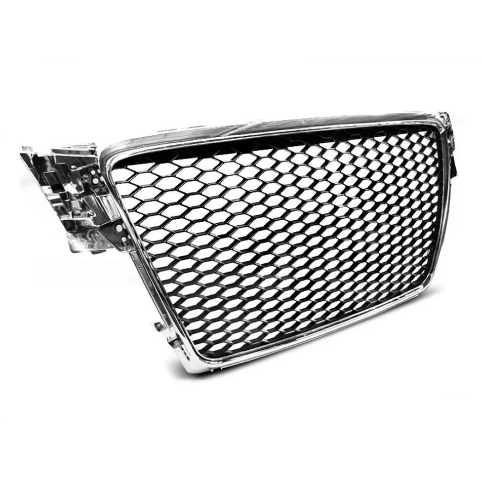 Griglia Anteriore Cromata Nera RS Type per Audi A4 B8 Berlina e Station