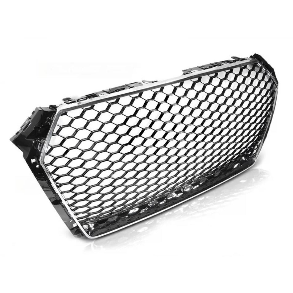 Griglia Anteriore Cromata Nera RS con Sensori Audi A4 B9 2015-2019