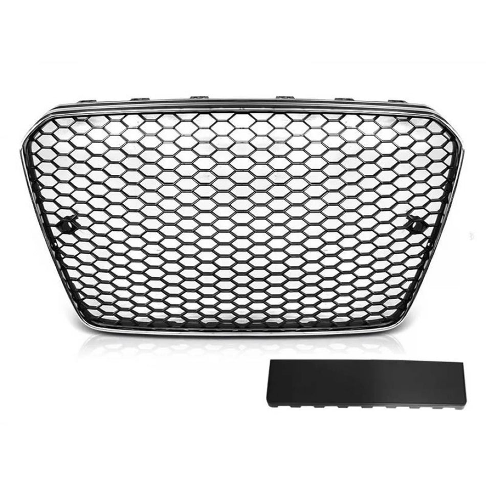 Griglia Anteriore Cromata Nera RS per Audi A5 2011-2016 Paraurti Standard S-line
